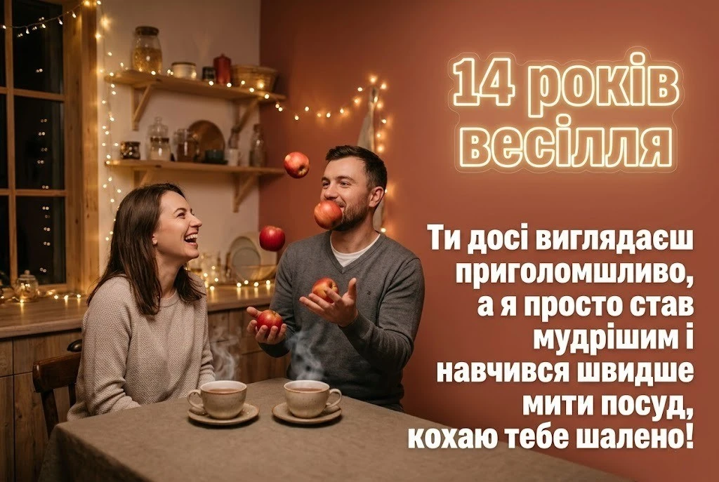 Агатова річниця: як зворушливо привітати кохану дружину з 14-річчям шлюбу