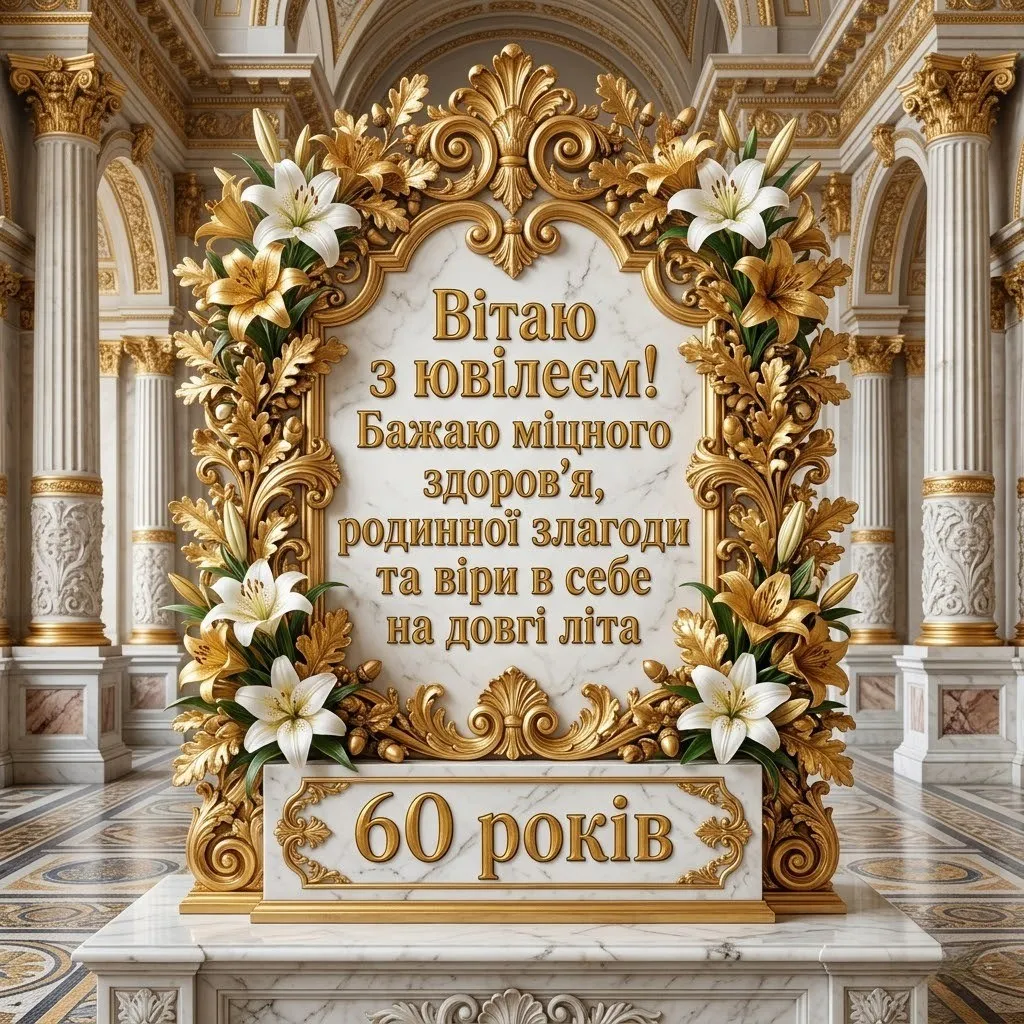 Шістдесятиріччя: колекція душевних побажань для найдорожчих ювілярів