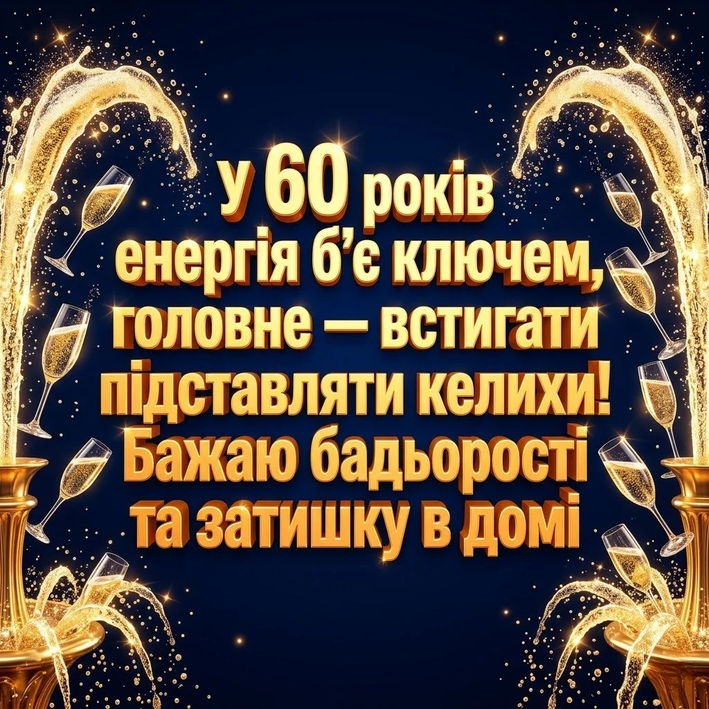 Шістдесятиріччя: колекція душевних побажань для найдорожчих ювілярів