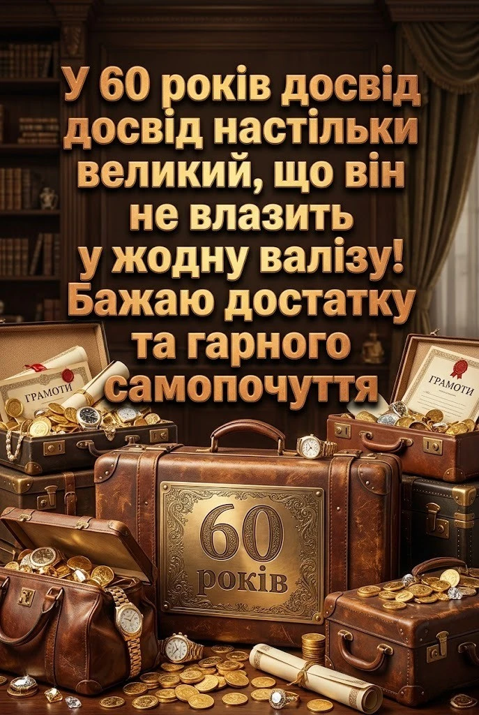 Шістдесятиріччя: колекція душевних побажань для найдорожчих ювілярів