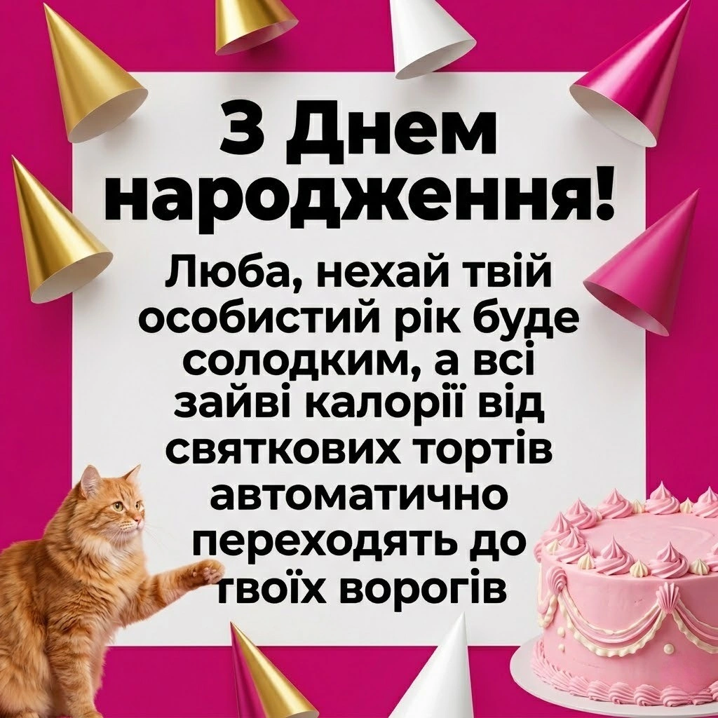 З днем народження люба імениннице своїми словамим
