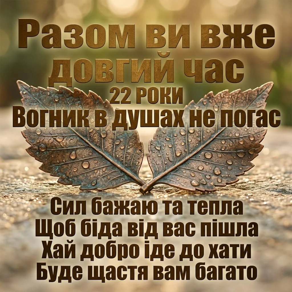 Як красиво привітати з бронзовим весіллям: 22 роки в шлюбі