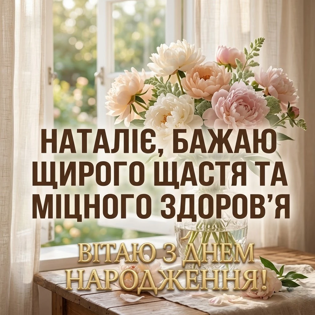 Душевні вітання з днем народження для Наталі: вірші та проза, що надихають