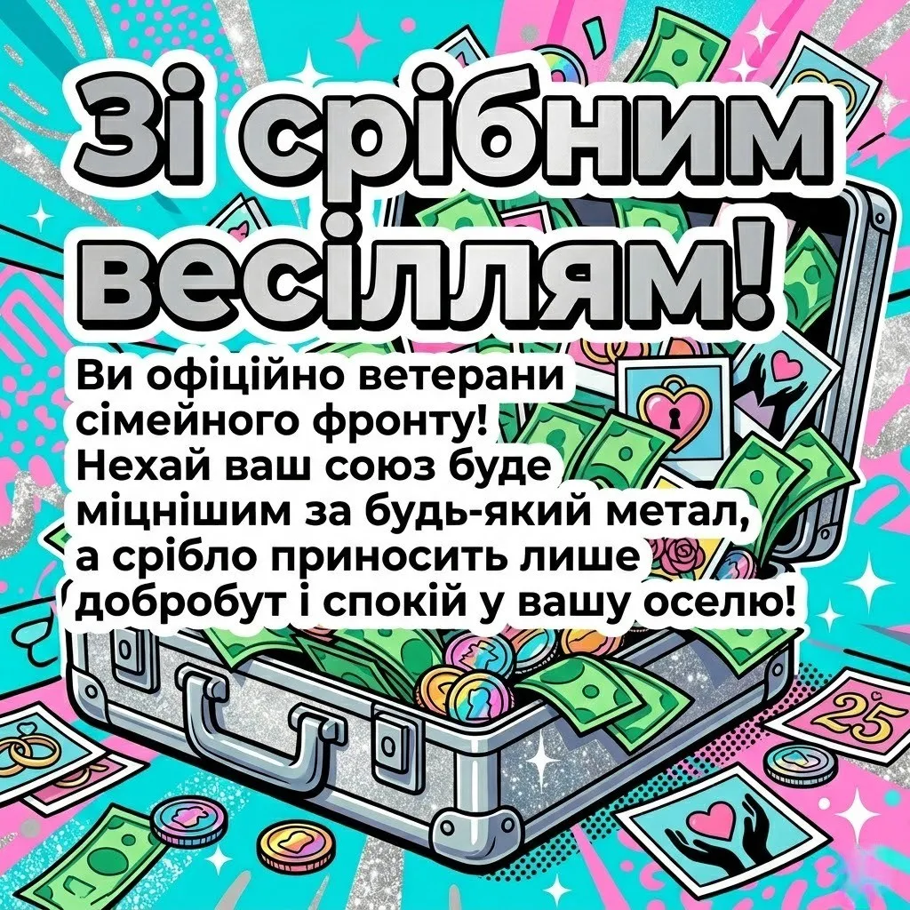 Срібне весілля: 25 років кохання в щирих словах, поезії та картинках