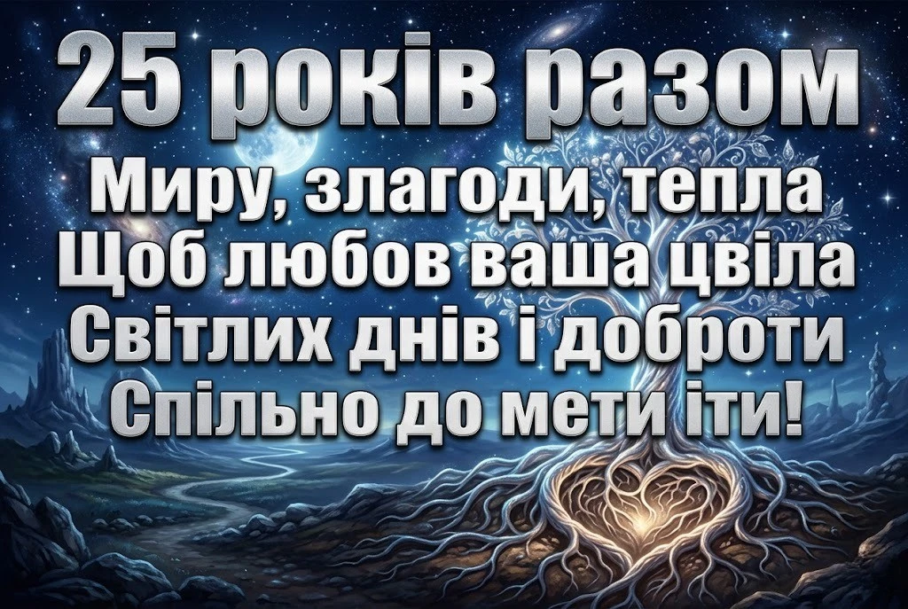 Срібне весілля: 25 років кохання в щирих словах, поезії та картинках