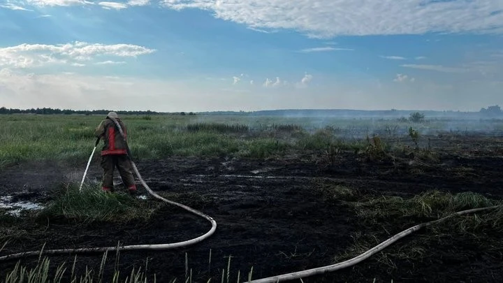 Волинські вогнеборці борються з осередками займання на торф’яниках та відкритих територіях
