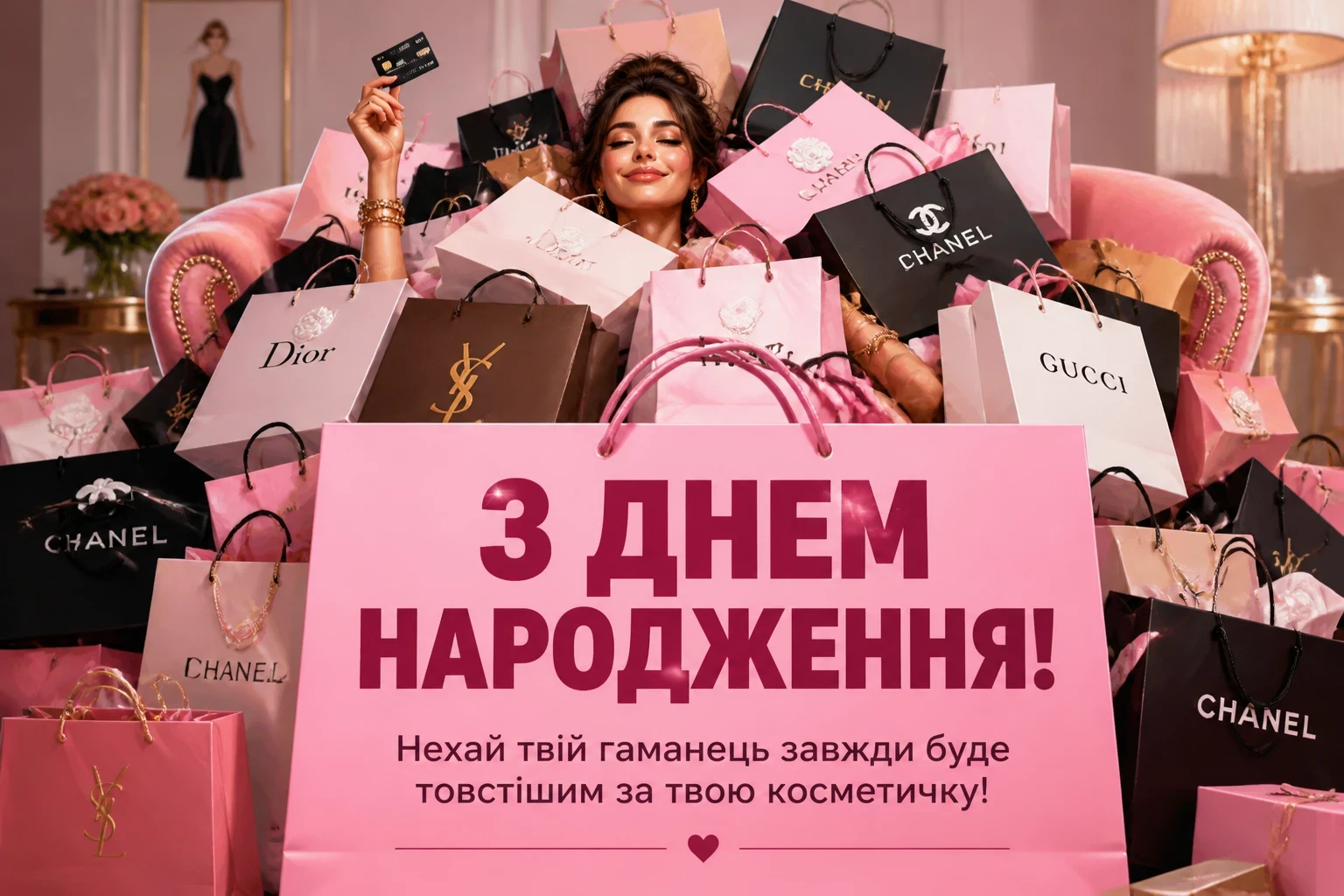 привітання з днем народження дорослій жінці