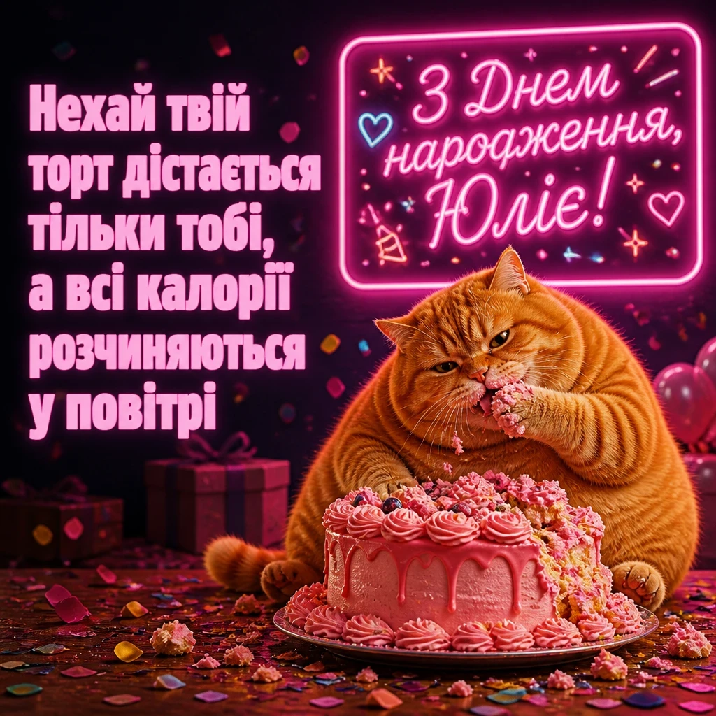 картинки з днем народження, юлія