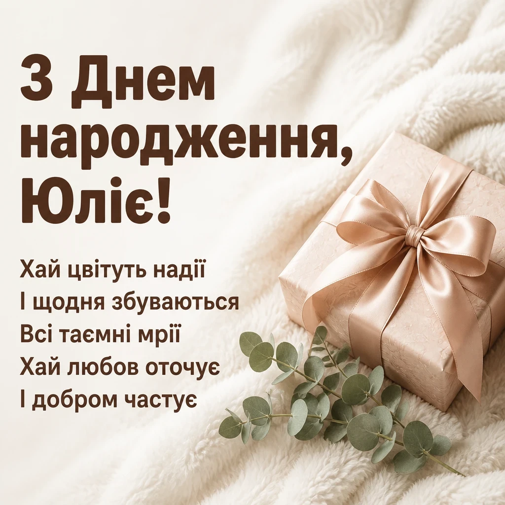 картинки з днем народження, юлія