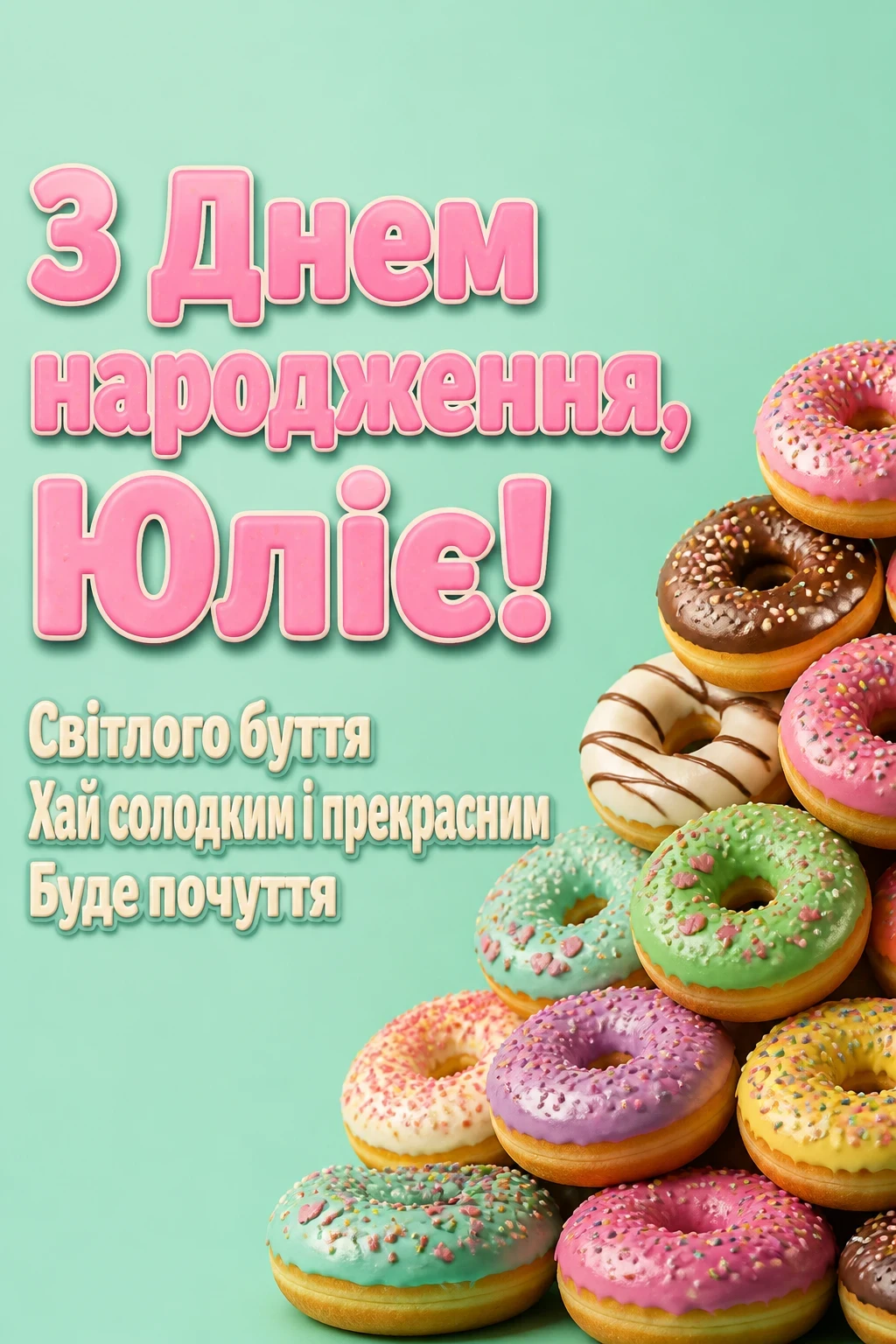 картинки з днем народження, юлія