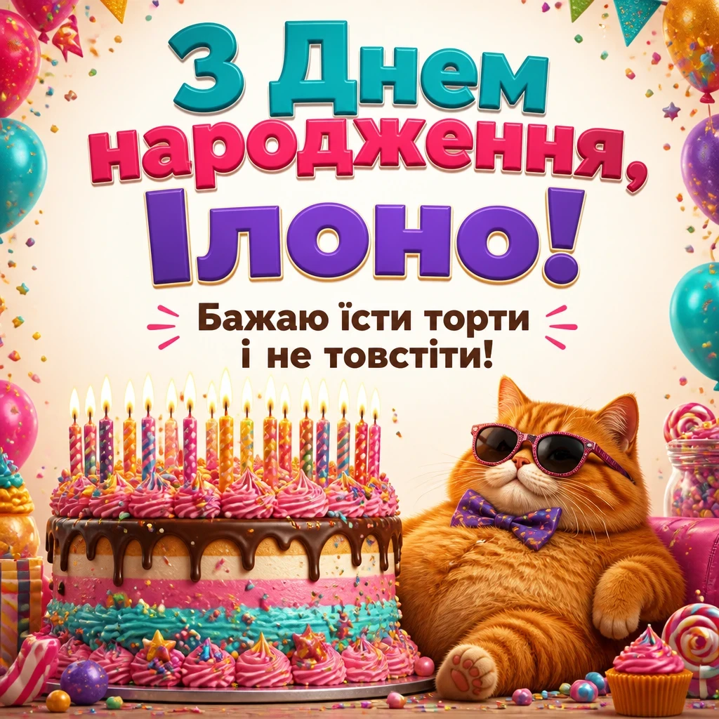 ілона з днем народження