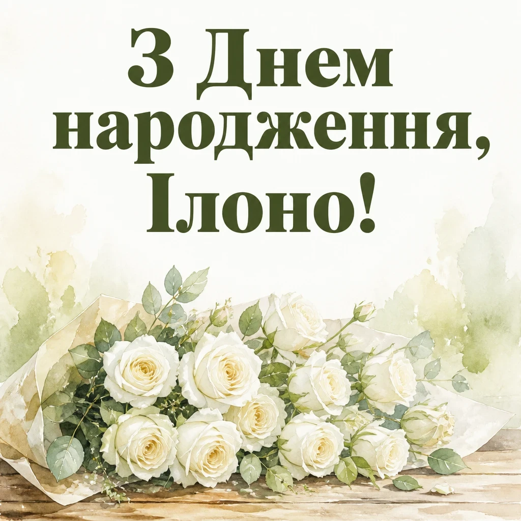 ілона з днем народження