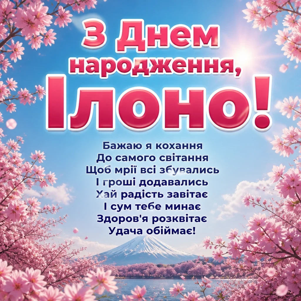 ілона з днем народження