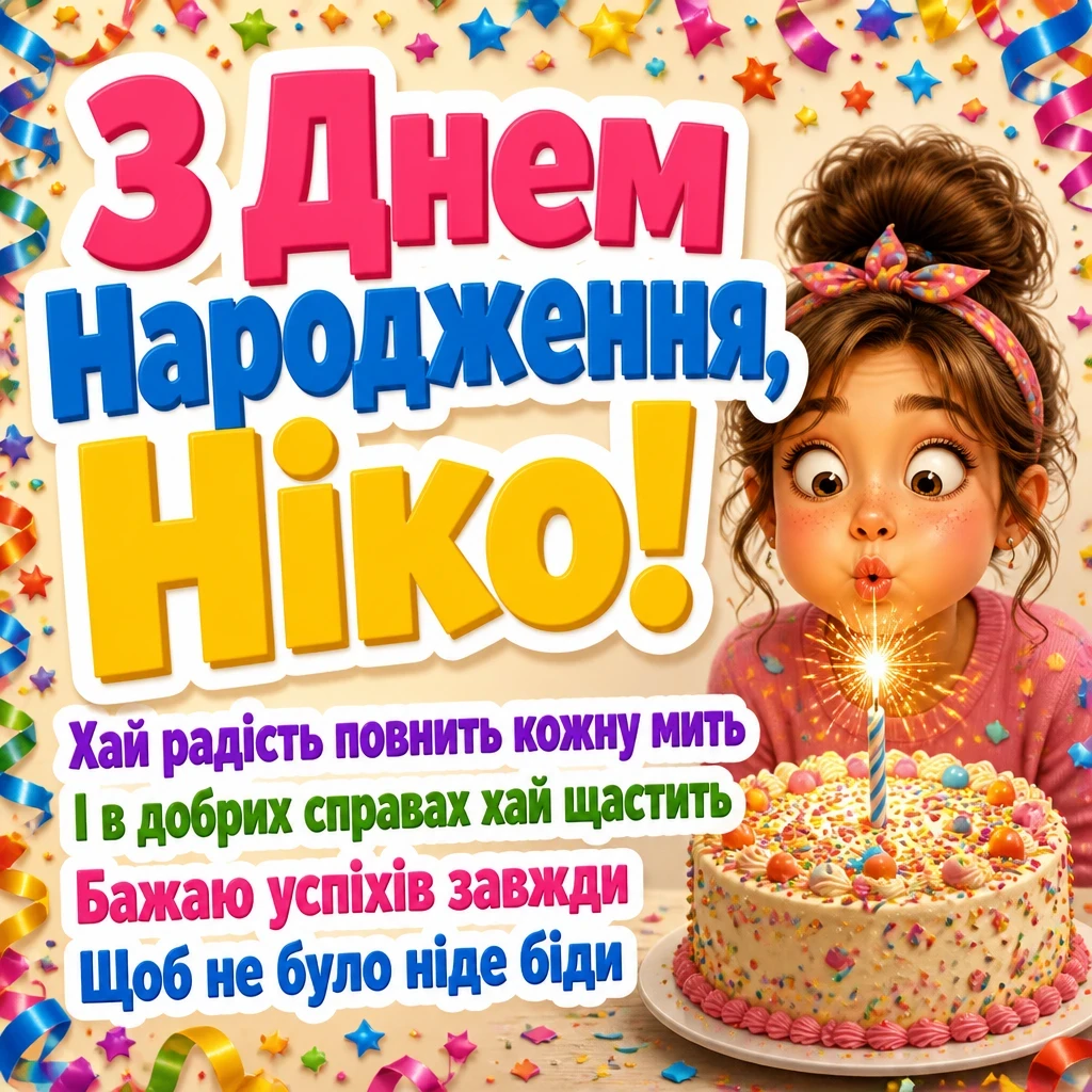 ніка з днем народження
