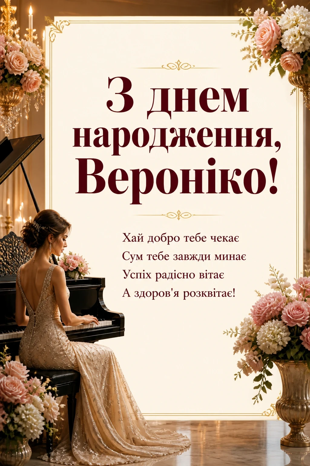 з днем народження вероніка картинки