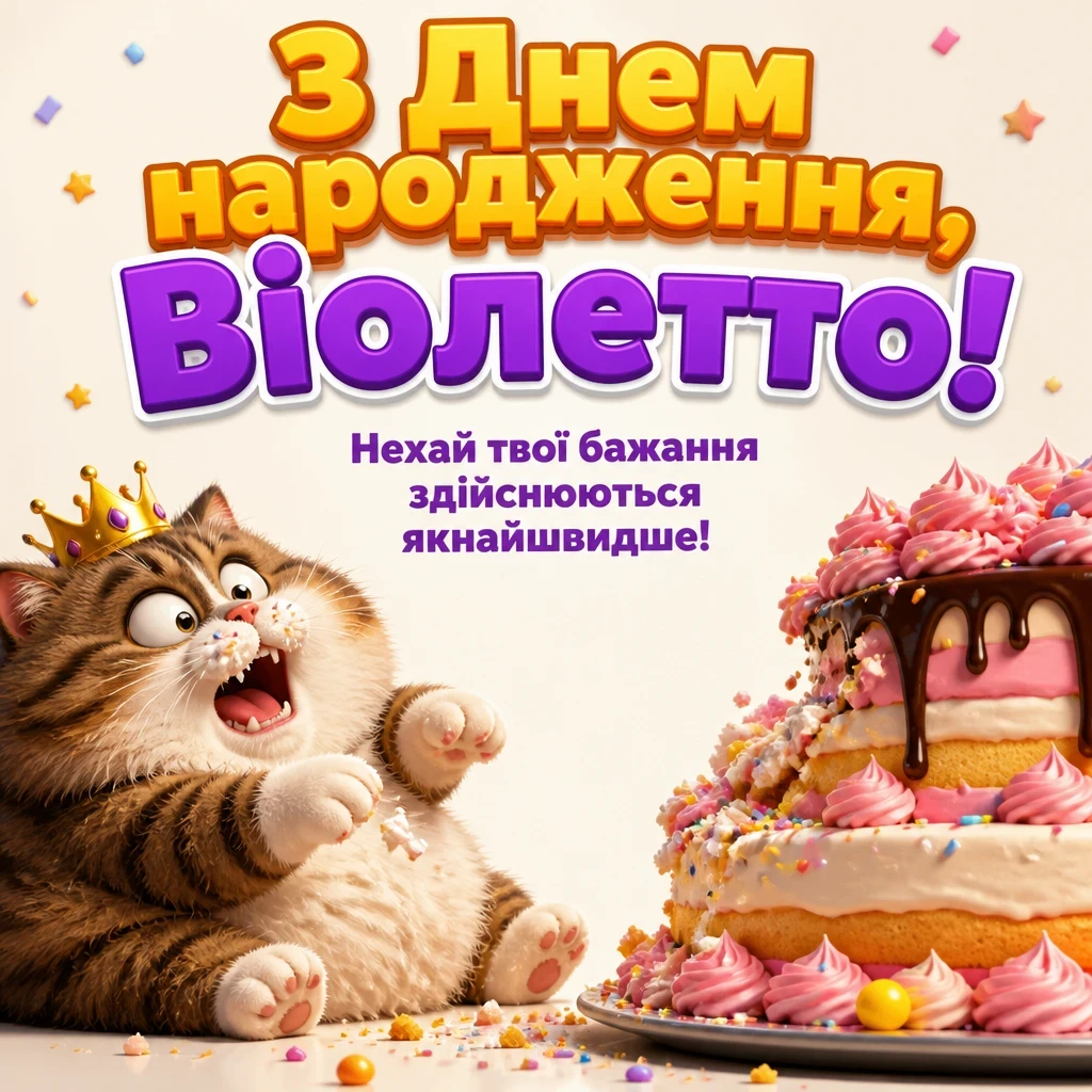 з днем народження віолетта