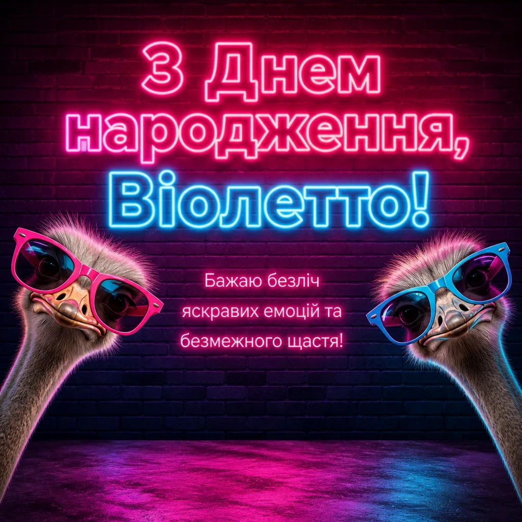 з днем народження віолетта