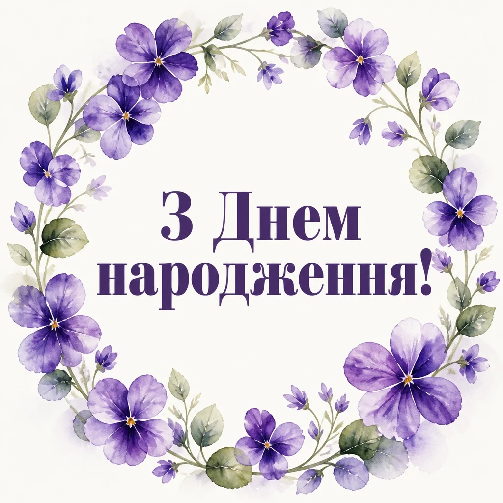 з днем народження віолетта