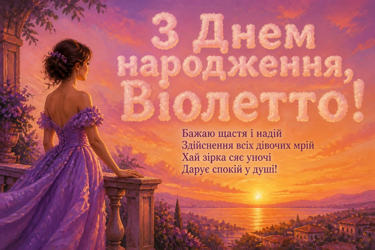 з днем народження віолетта