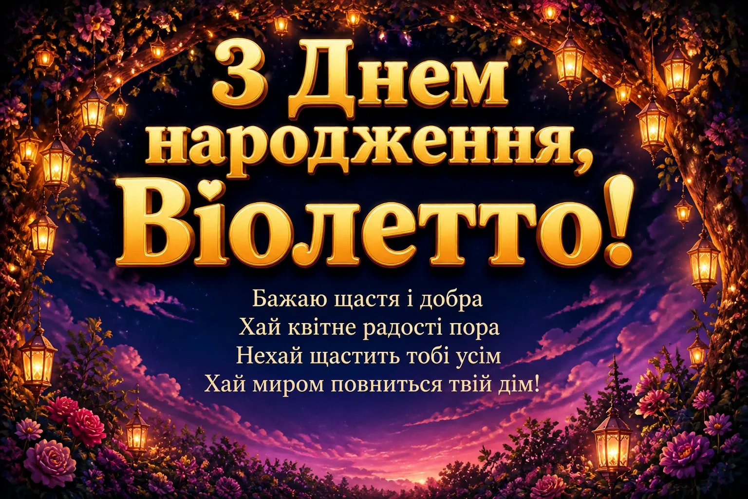 з днем народження віолетта