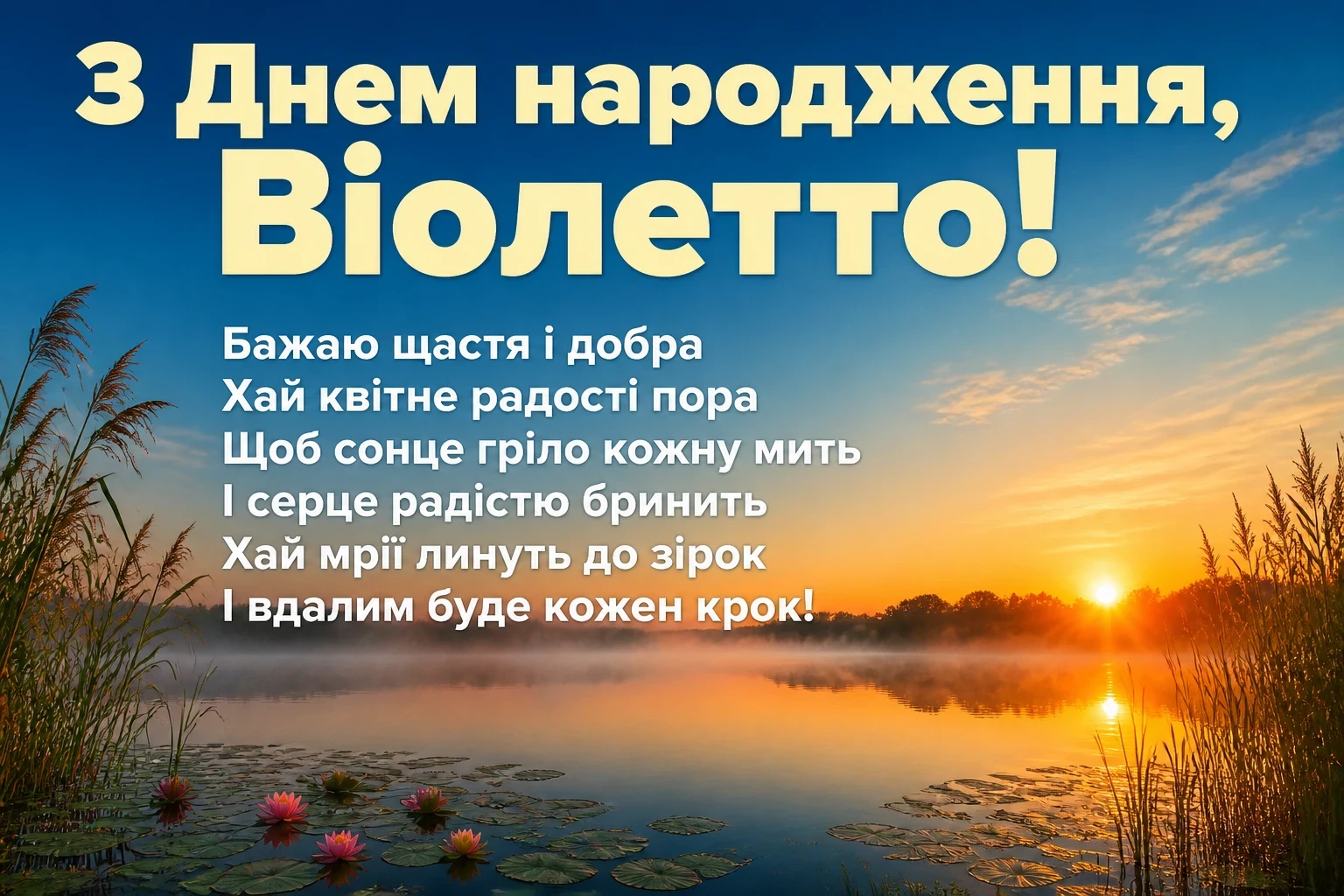 з днем народження віолетта
