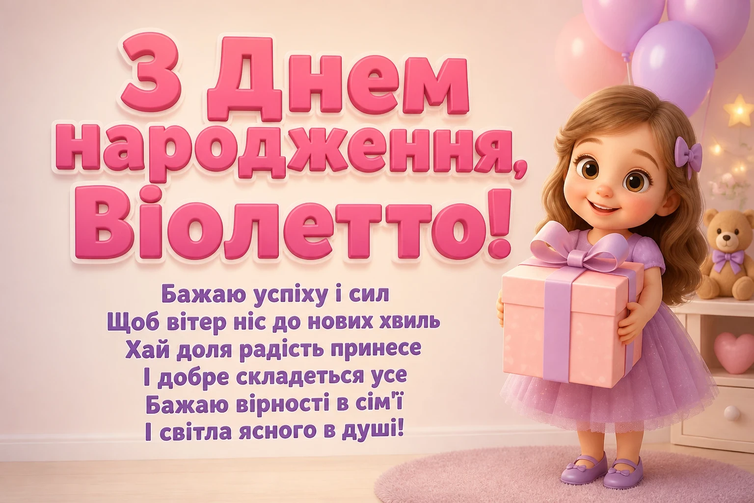 з днем народження віолетта
