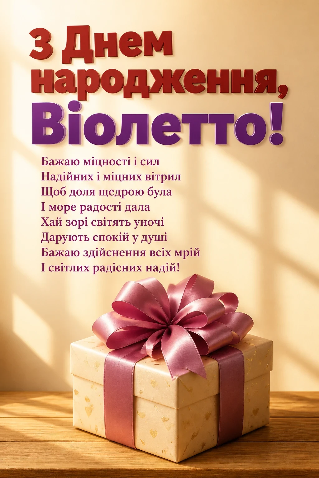 з днем народження віолетта