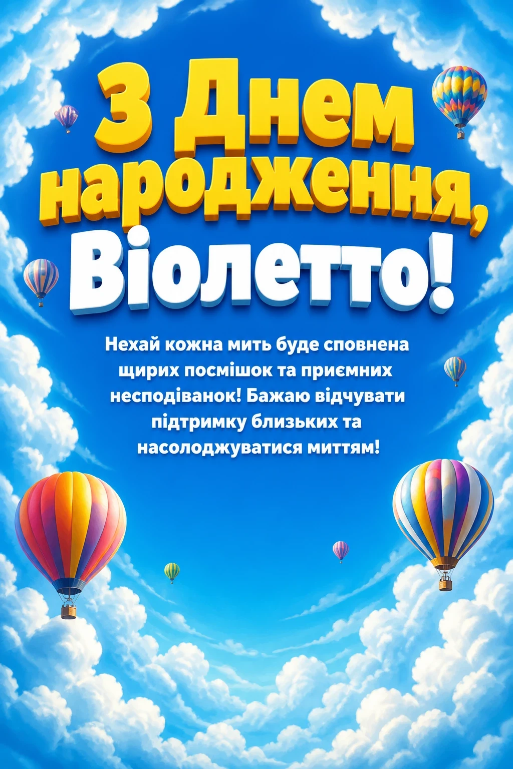 з днем народження віолетта