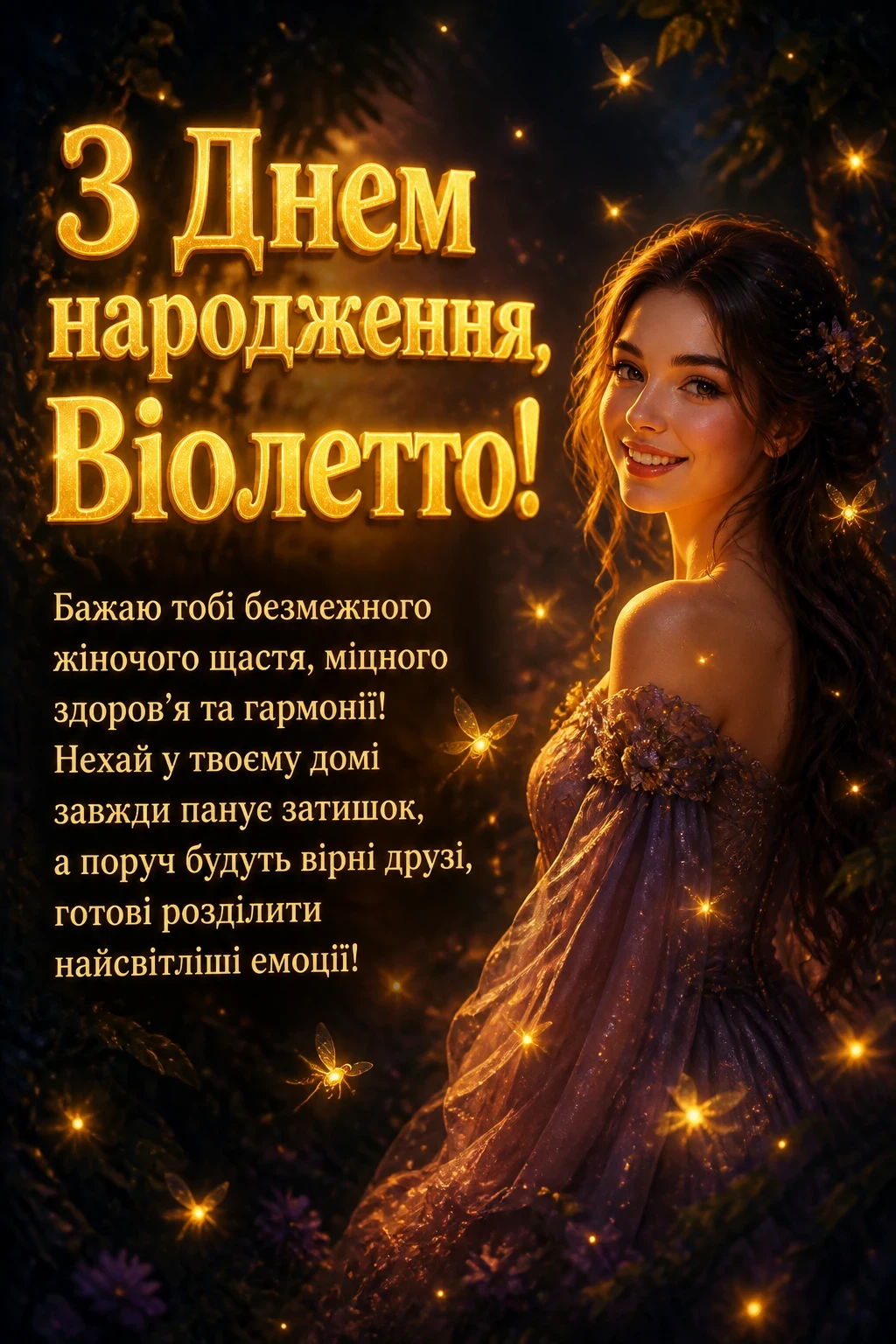 з днем народження віолетта