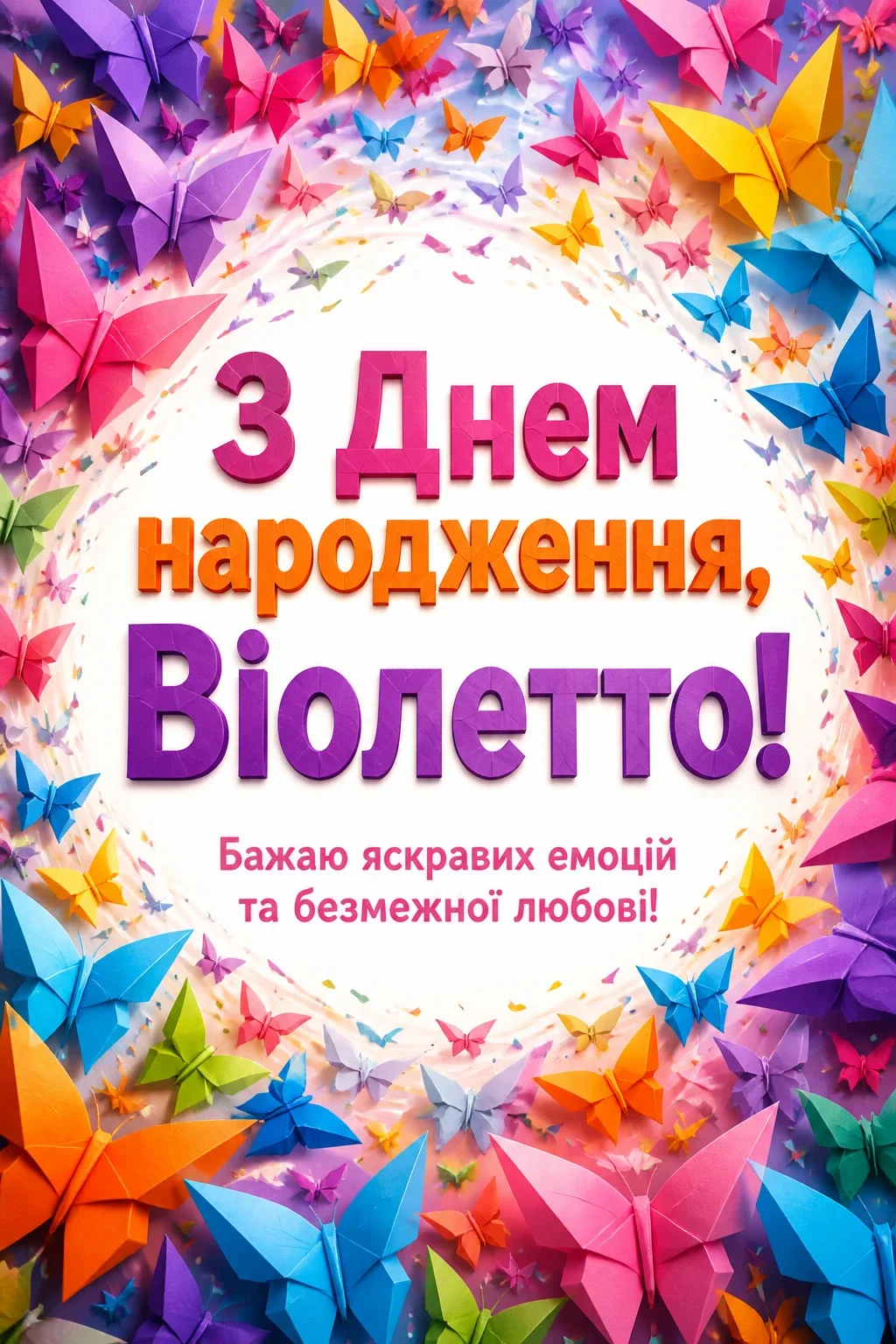з днем народження віолетта