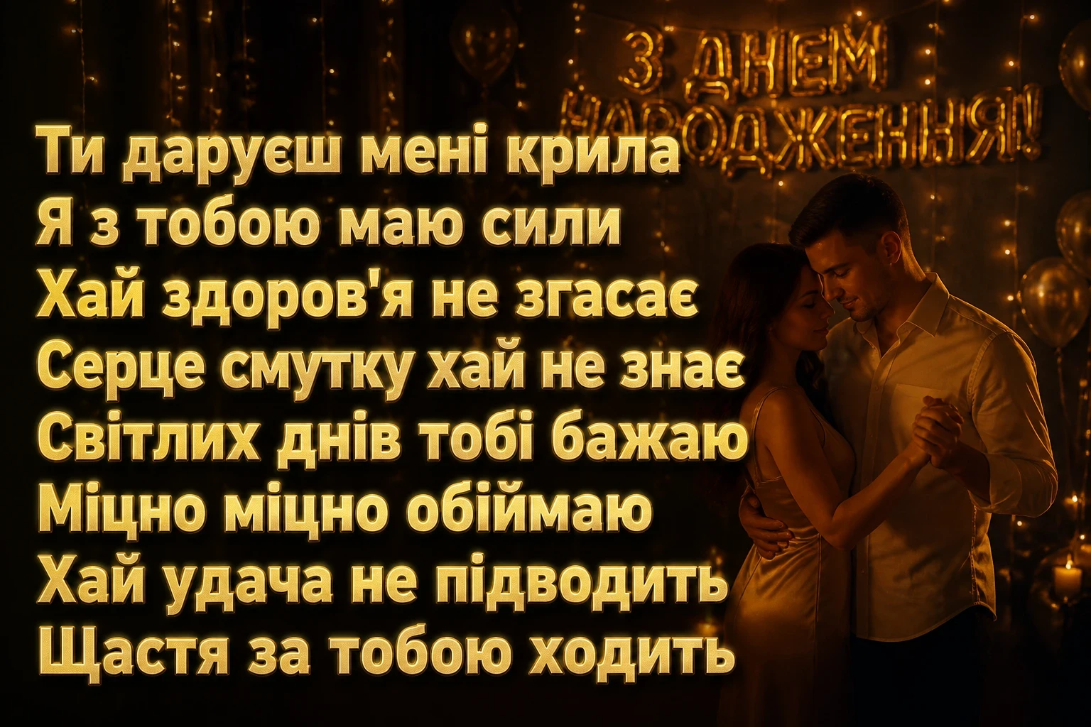 привітання з днем народження коханого своїми словами до сліз