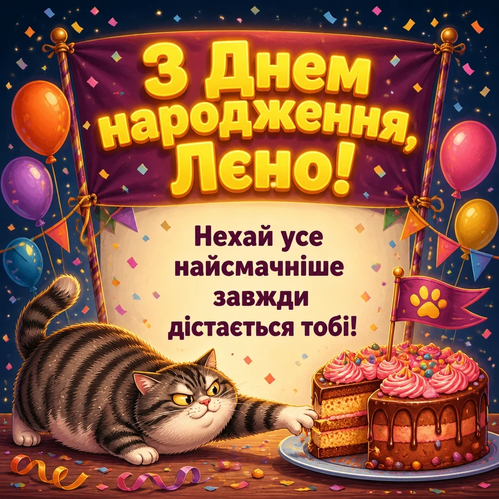 лєна з днем народження