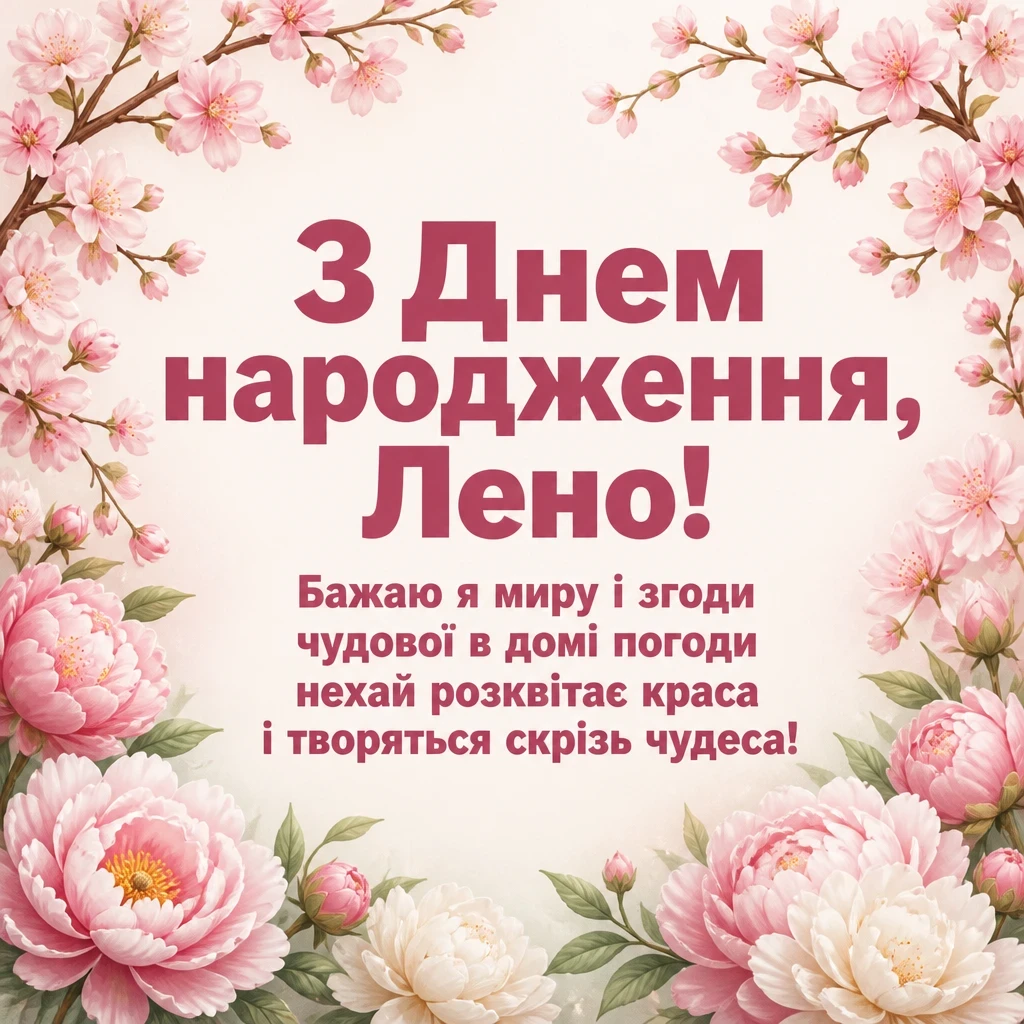 лєна з днем народження