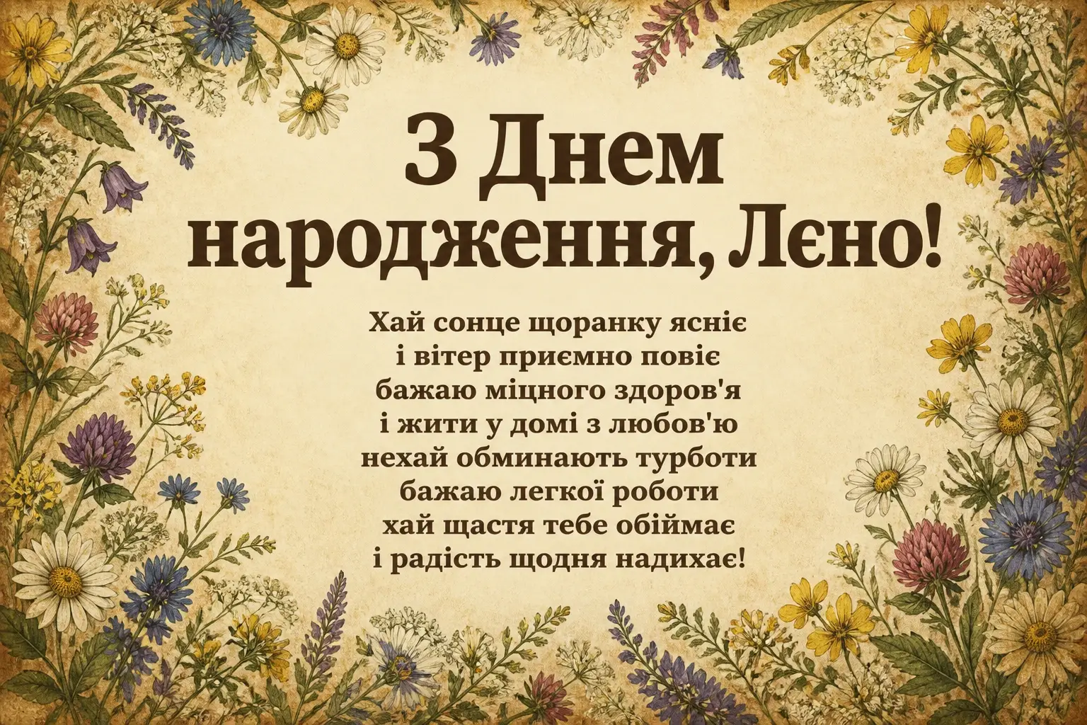 лєна з днем народження