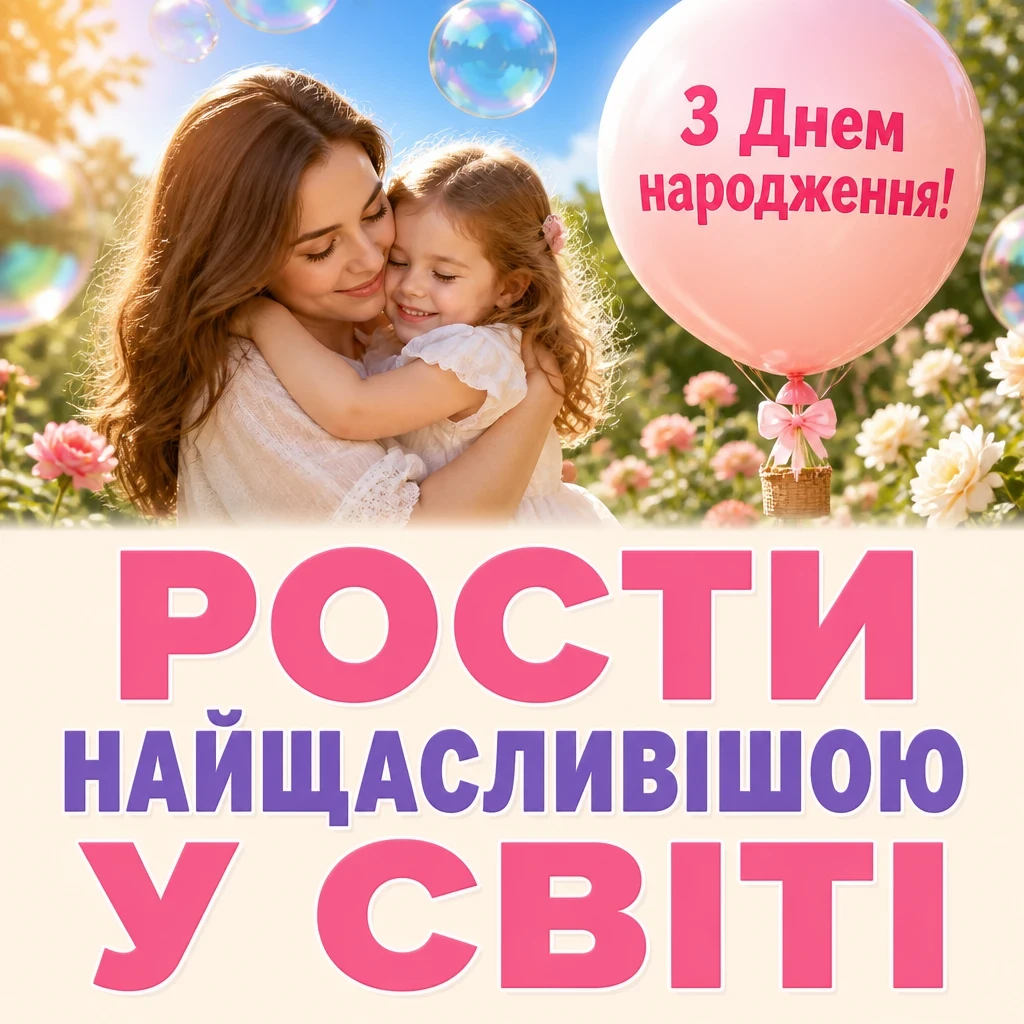 привітання з днем народження своїми словами для донечки