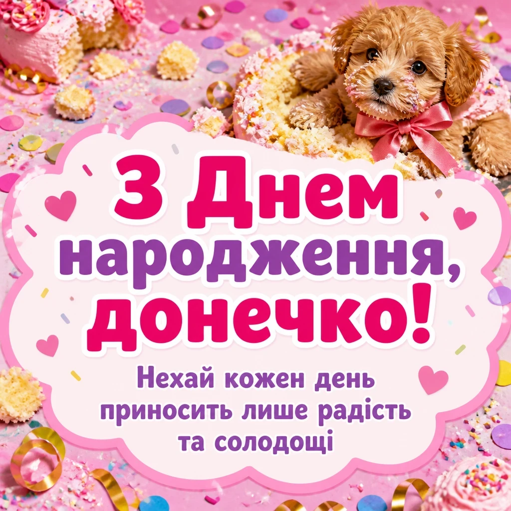 привітання з днем народження своїми словами для донечки