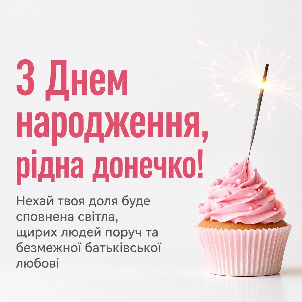привітання з днем народження своїми словами для донечки