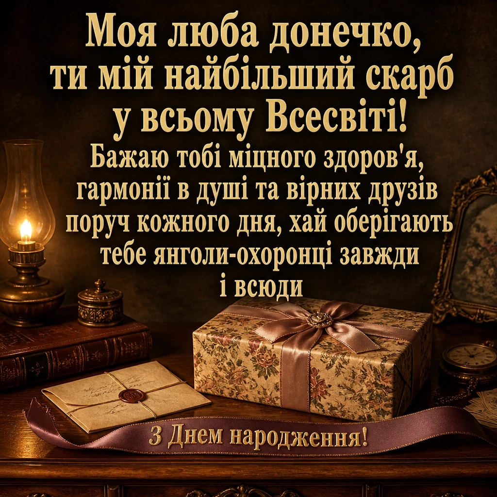 привітання з днем народження своїми словами для донечки