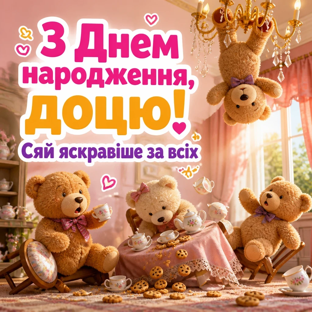 привітання з днем народження своїми словами для донечки