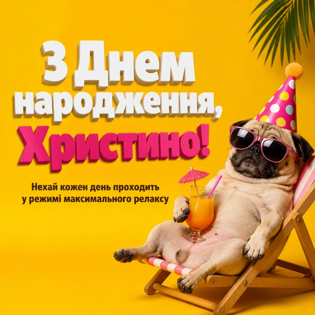 з днем народження христина картинки