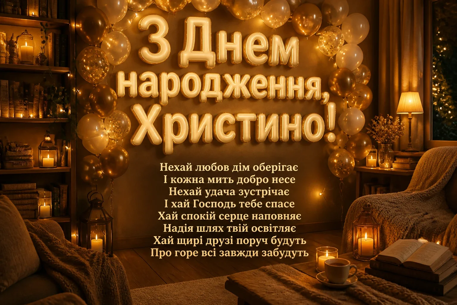 з днем народження христина картинки