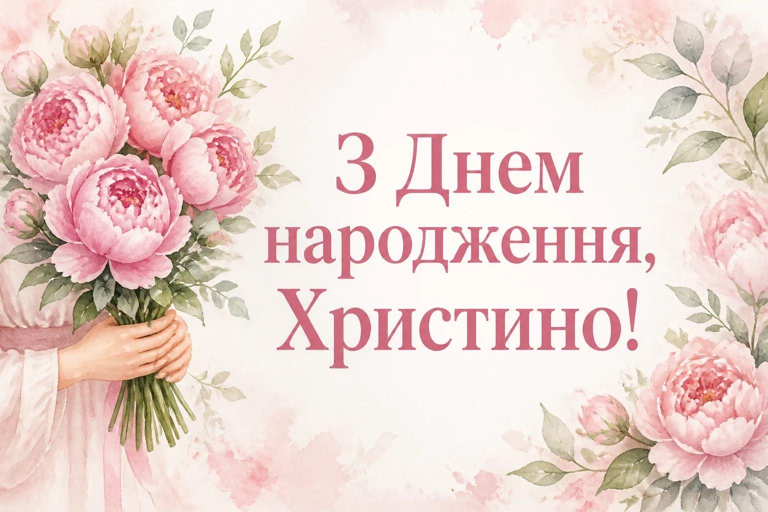 з днем народження христина картинки