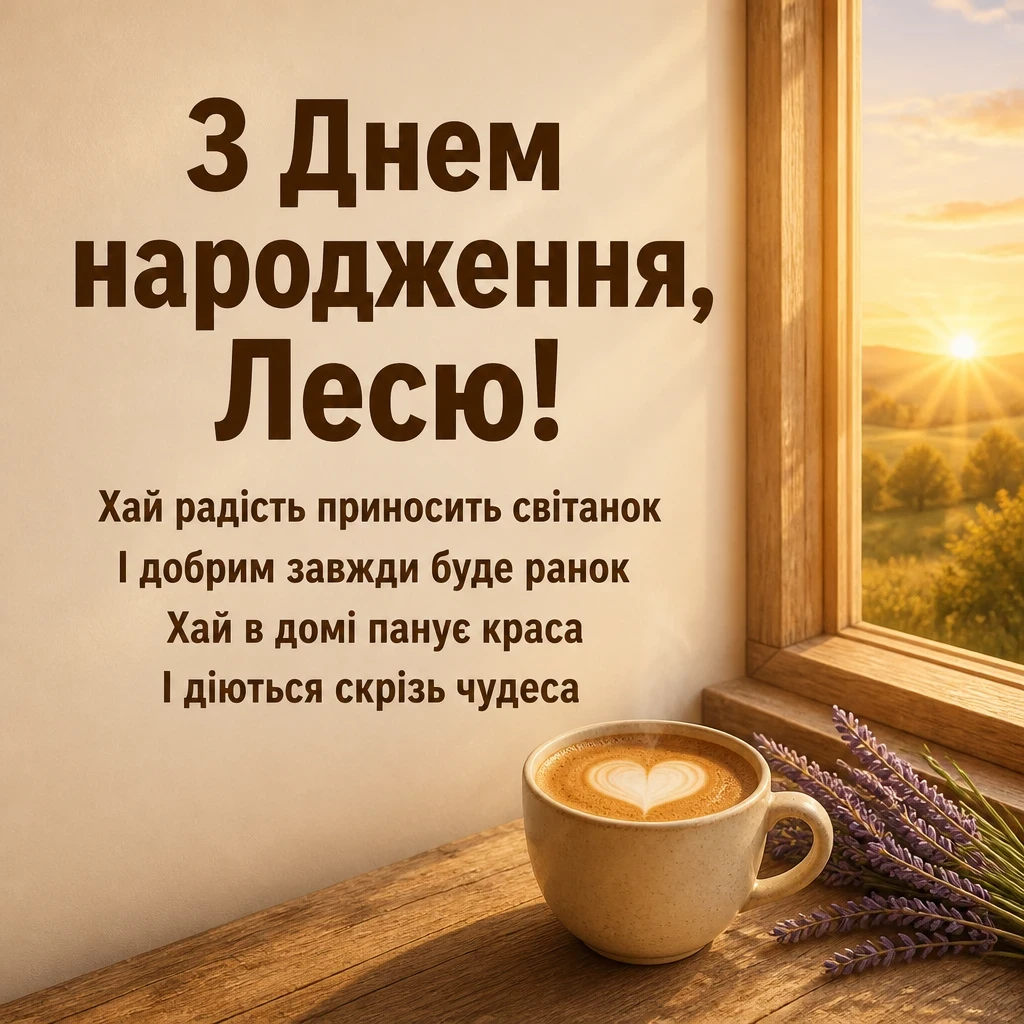 з днем народження леся картинки