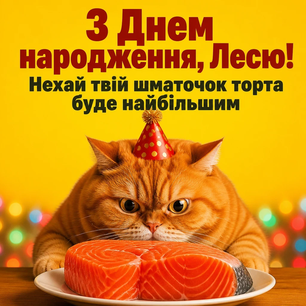 з днем народження леся картинки