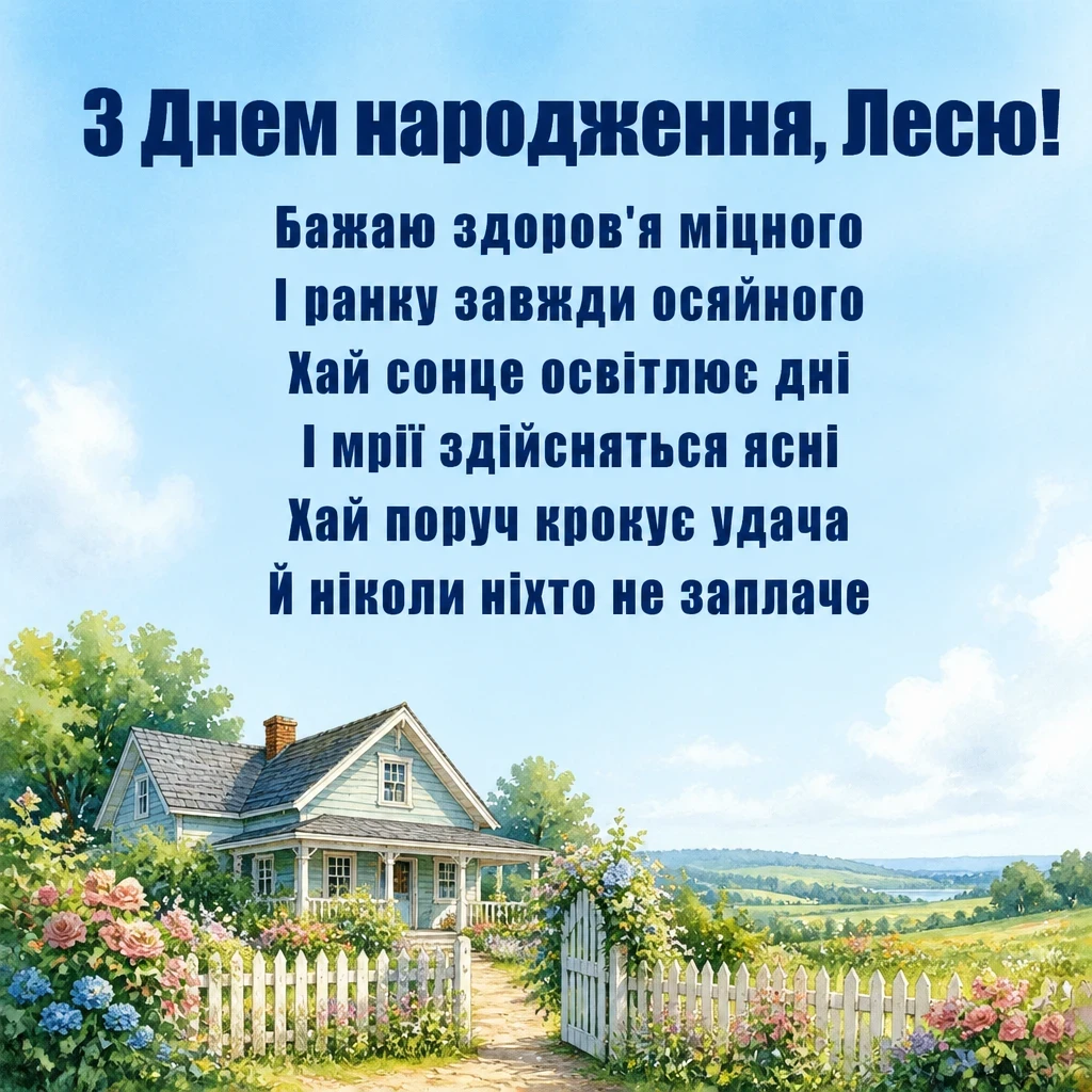з днем народження леся картинки