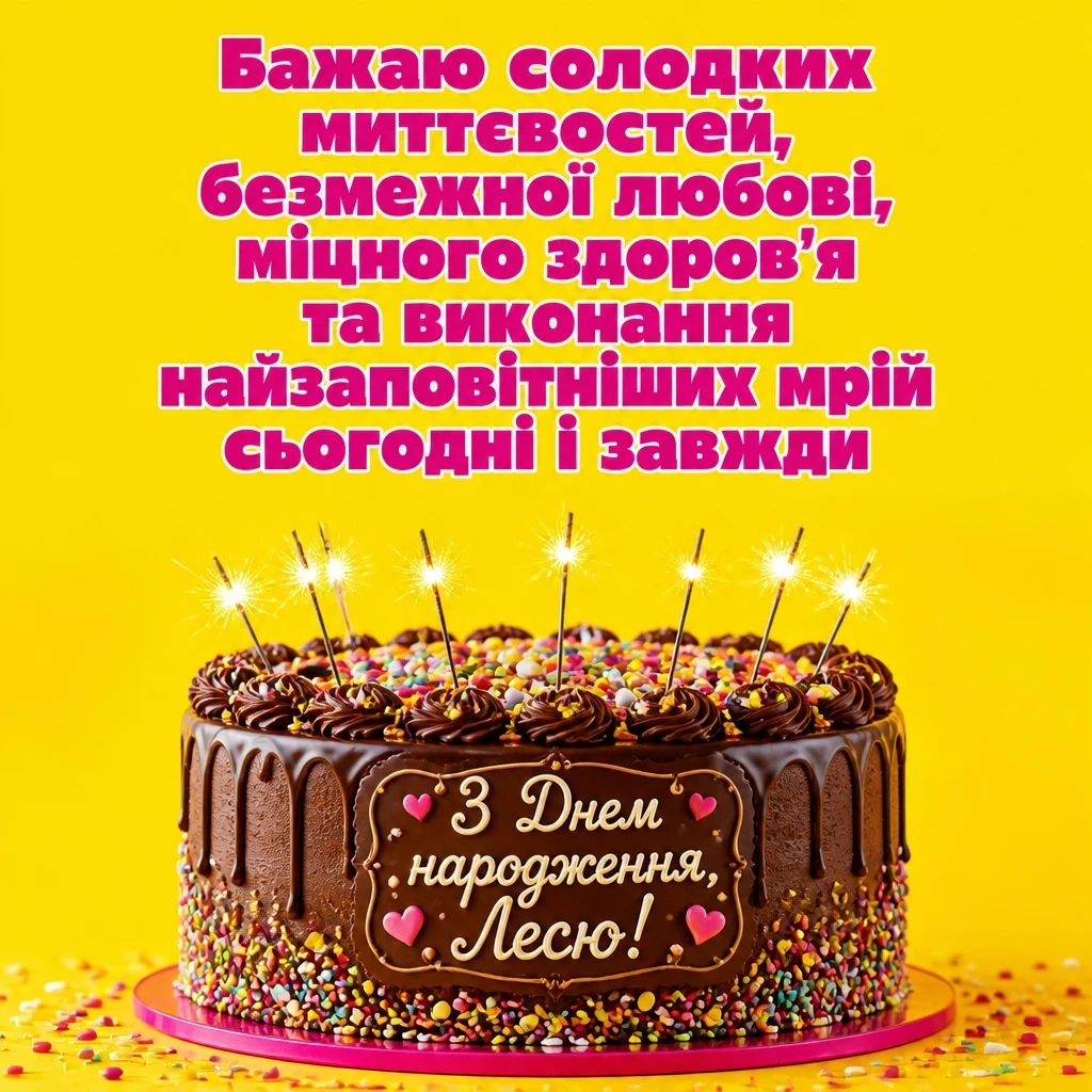 з днем народження леся картинки