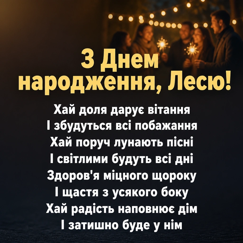 з днем народження леся картинки