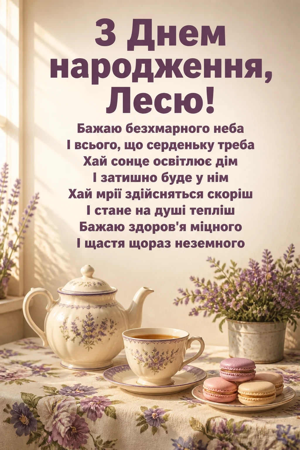 з днем народження леся картинки