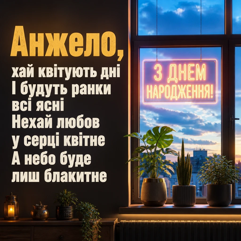 з днем народження анжела українською