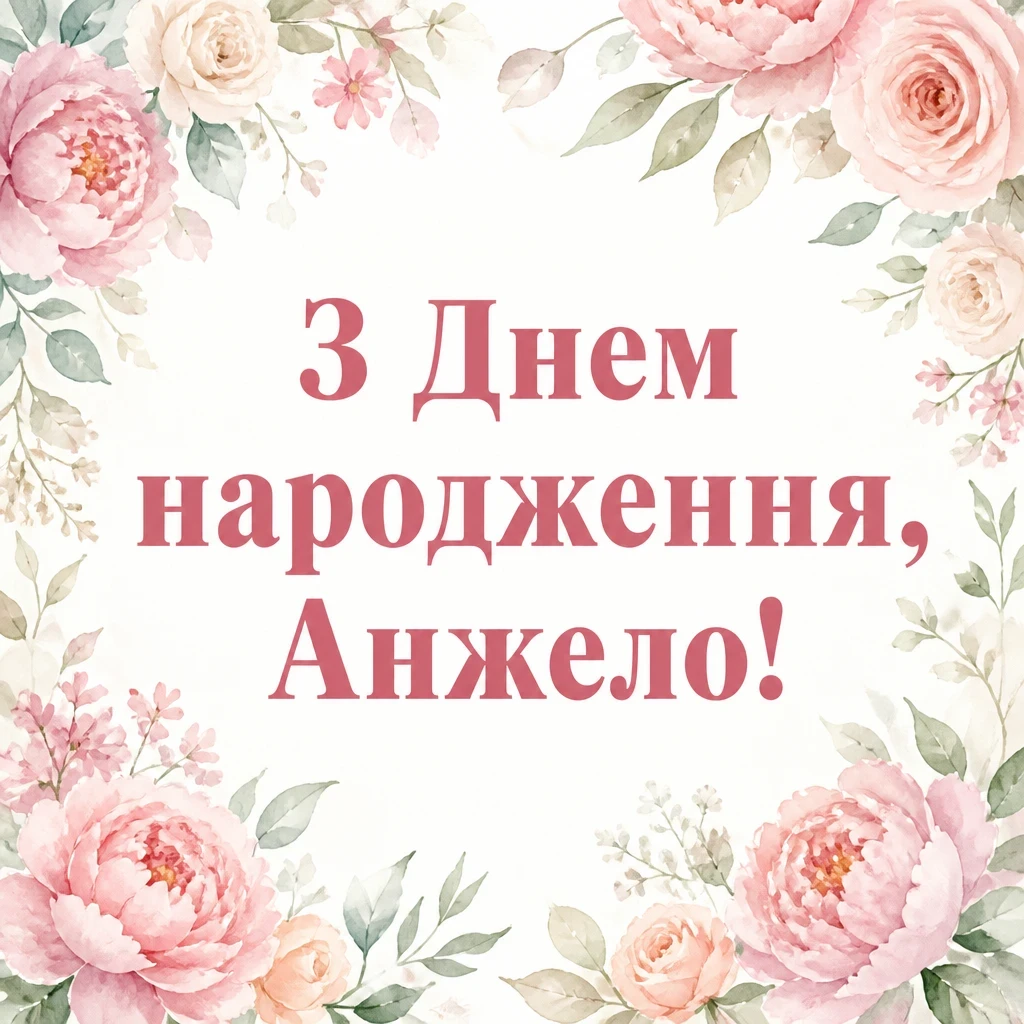 з днем народження анжела українською